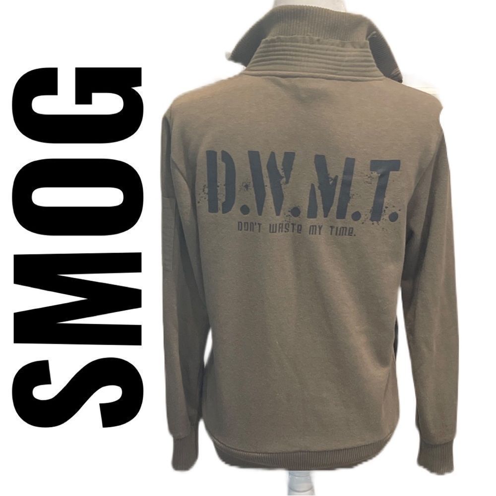 SMOG Women’s Don’t Waste My Time Zip‎ Front Jacket - Size S